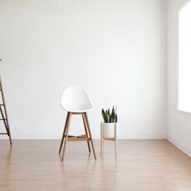 white round table near white wall