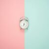gray double bell clock