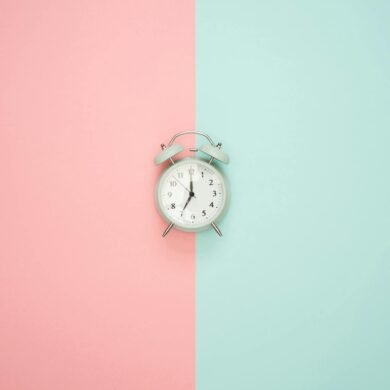 gray double bell clock